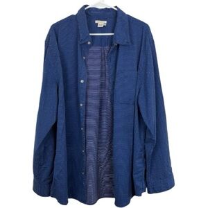 Carbon2Colbalt Classic Men's Casual Button-Down Shirt size XL slight pattern